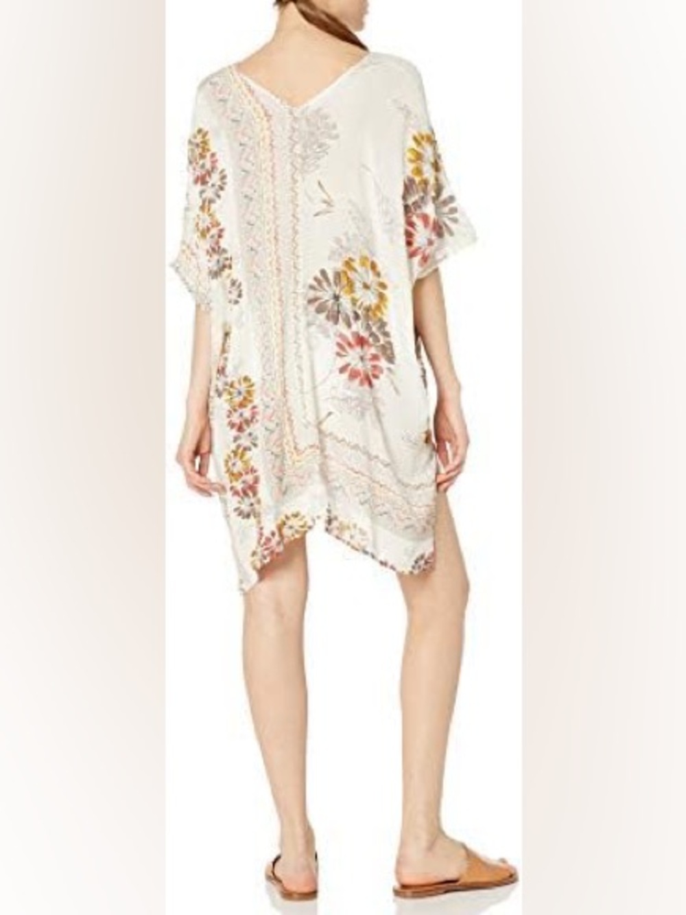 O’Neill | Cream & Floral Bohemian V-Neck Butterfly Sleeve Swimsuit Coverup